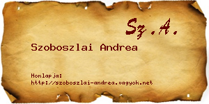 Szoboszlai Andrea névjegykártya