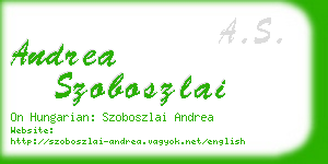 andrea szoboszlai business card